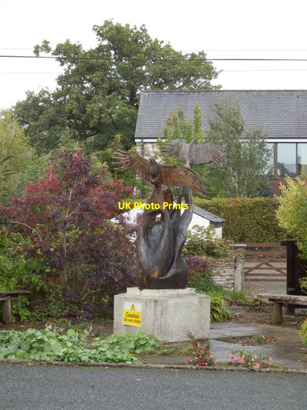 Photo 6"x4" Wooden Sculpture at Capel-Gwynfe Capel Gwynfe c2018