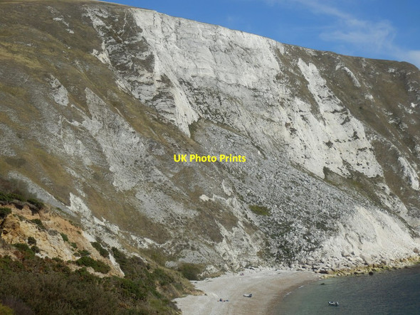 Photo 6"x4" Cliffs near Mupe Bay Lulworth Camp c2019