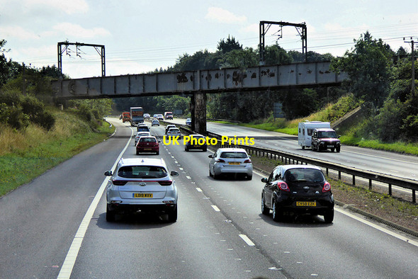Photo 6"x4" Rail Bridge over the M8 near Broxburn Burnside\/NT0971 c2019