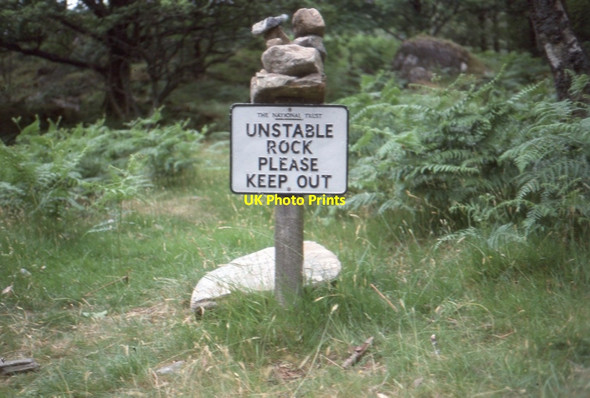 Photo 6"x4" National Trust sign, Borrowdale Grange\/NY2517 c1989