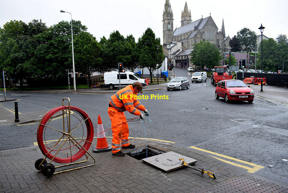 Photo 6"x4" Engineer at work Omagh Omagh c2020