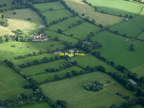 Photo 6"x4" Farmland near Mobberley from the air New Mills\/SJ7781 c2020