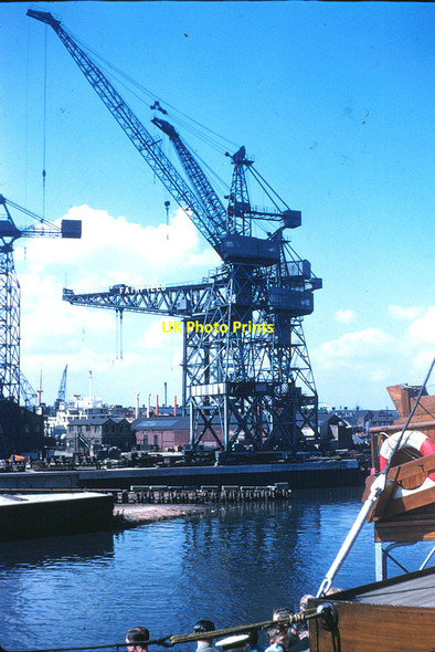 Photo 6"x4" Cranes at Fairfield's Shipbuilding Yard on the Clyde Partick c1957