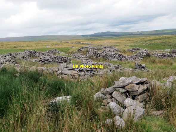 Photo 6"x4" Hen loc y mynydd \/ Old mountain sheepfold Ystradowen\/SN7512 c2020