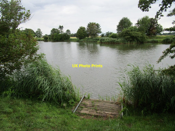 Photo 6"x4" Fishing pond alongside Fenhouses Drove Blackjack c2020