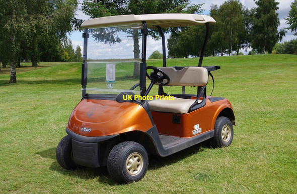 Photo 6"x4" Golf buggy at Cleobury Mortimer Golf Club, Shrops Cleobury Mortimer c2020