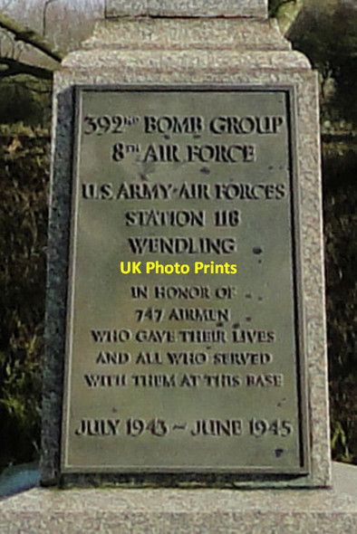 Photo 6"x4" 392 Bomb Group Memorial Crane's Corner c2016