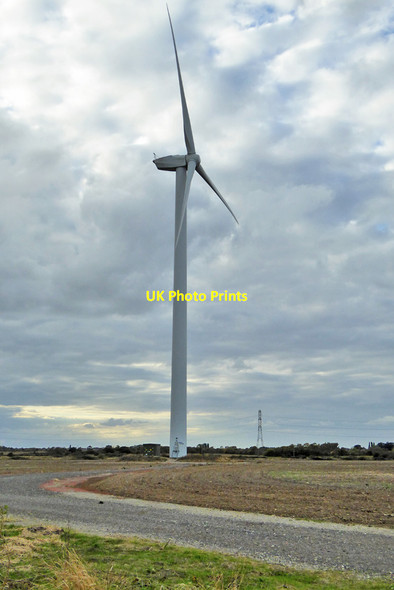 Photo 6"x4" Turbine T104, Bradwell Marsh Wind Farm Bradwell on Sea c2016