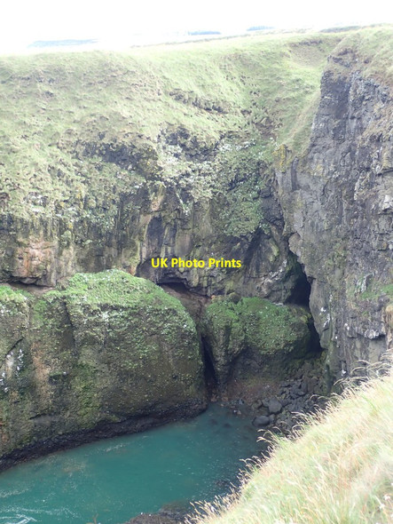 Photo 6"x4" Caves at the end of Strabandra Stonehaven c2020