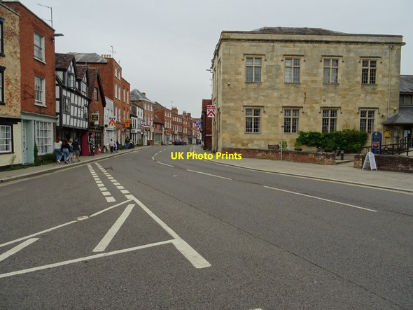 Photo 6"x4" Church Street and former National School Tewkesbury c2020