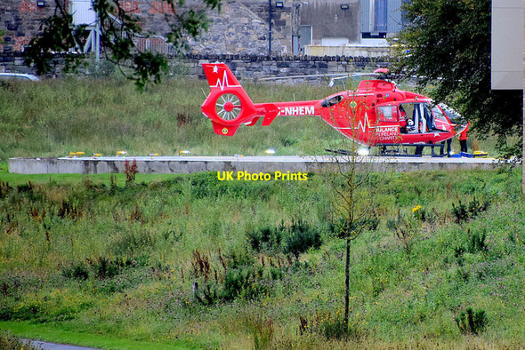 Photo 6"x4" Air ambulance, Omagh Hospital Omagh c2020