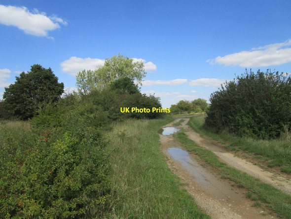 Photo 6"x4" Course of perimeter track RAF Kings Cliffe Apethorpe c2020
