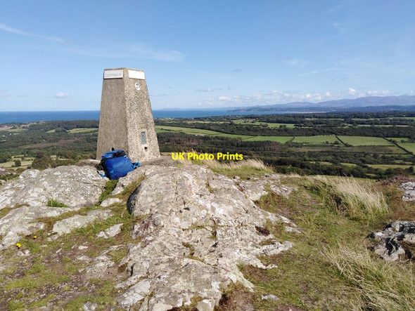 Photo 6"x4" Mynydd Bodafon summit trig, Anglesey Mynydd Bodafon c2019