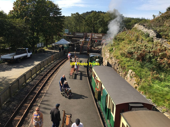 Photo 6"x4" Porthmadog bound train at Tan-y-Bwlch Rhyd\/SH6341 c2020