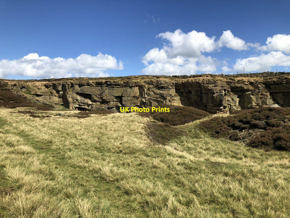 Photo 6"x4" Old quarry workings High Stoop c2020