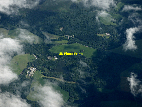 Photo 6"x4" Bowhill House from the air Bowhill\/NT4227 c2020