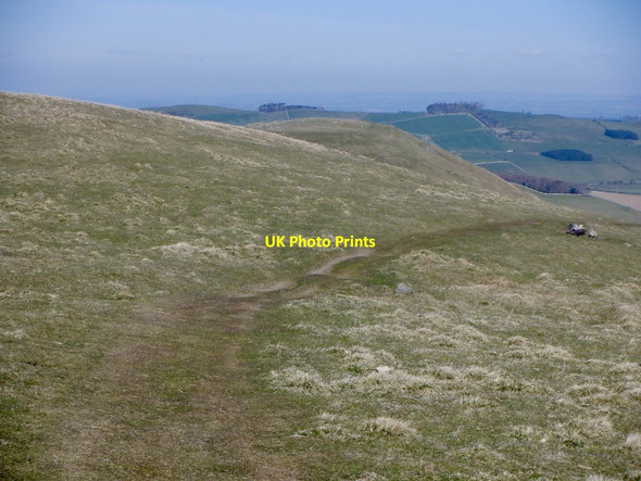 Photo 6"x4" Path on Stob Rig Kirk Yetholm c2021