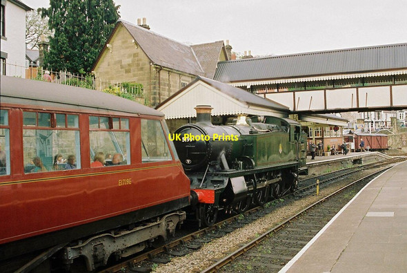 Photo 6"x4" Observation Car arrival at Llangollen Station Llangollen c2009