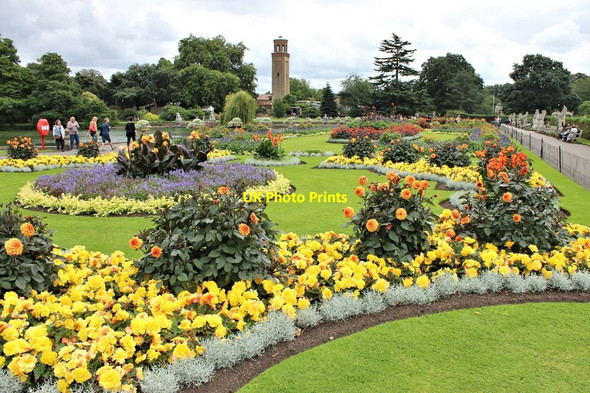 Photo 6"x4" Flower beds in front of The Palm House, Kew Gardens Brentford c2017 P1