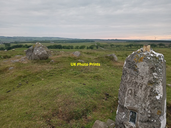 Photo 6"x4" Damaged Trig Point above Blackridge Westrigg c2021