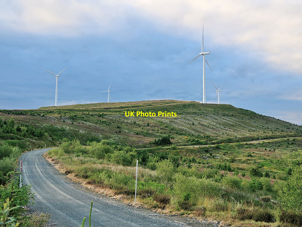 Photo 6"x4" Track and wind turbines on Archiebald Gair Head March\/NS9914 c2021