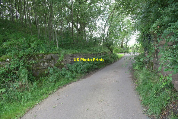 Photo 6"x4" Minor road north of Waitby passing abutments of bridge of dismantled railway Smardale c2019