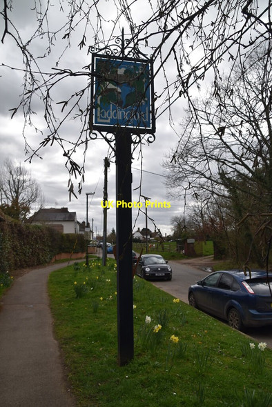 Photo 6"x4" Laddingford Village sign Laddingford c2021