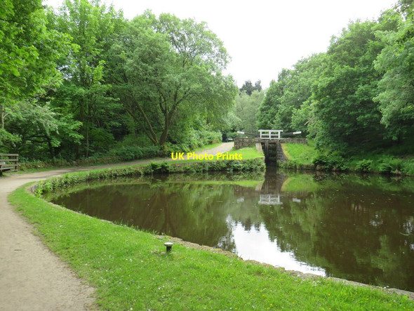 Photo 6"x4" Winding hole near Marsden Lingards Wood c2021