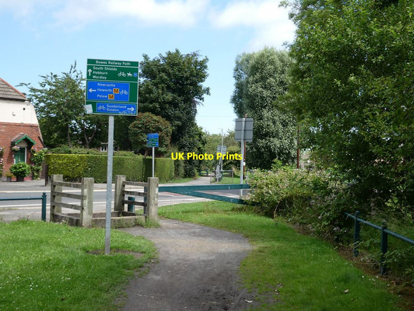 Photo 6"x4" Crossing of Bowes Railway Path over Sunderland Road (A195) Follingsby c2021