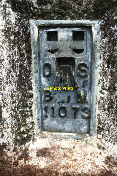 Photo 6"x4" Benchmark on Rose Bank trig point Culgaith c2020