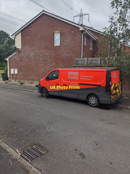 Photo 6"x4" Dyno plumbing van, Manor Park, Newport Duffryn\/ST2985 c2021