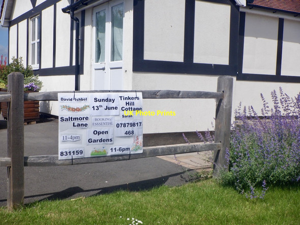 Photo 6"x4" Open gardens poster, Ashford Carbonell Village Hall Ashford Carbonell c2021