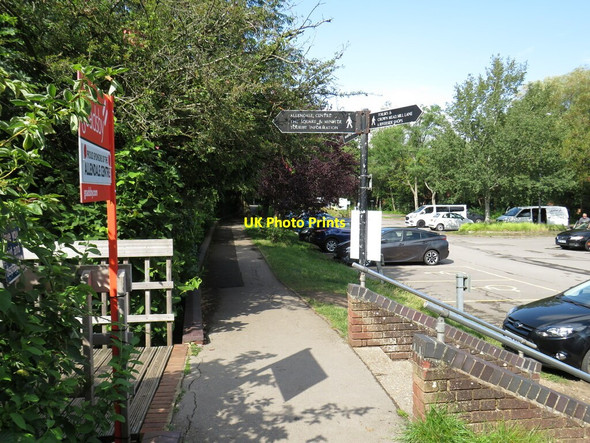 Photo 6"x4" Footpath and car park, Wimborne Wimborne Minster c2021