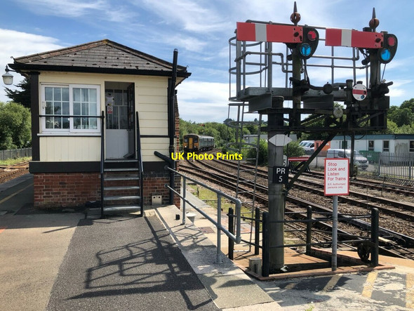 Photo 6"x4" Semaphore Signals and Signal Box at Par Kilhallon c2021
