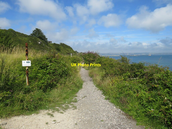 Photo 6"x4" Former railway route at East Weare, Isle of Portland Fortuneswell c2021