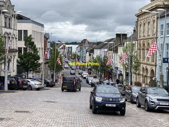 Photo 6"x4" Flags pictured at High Street, Omagh Omagh c2021
