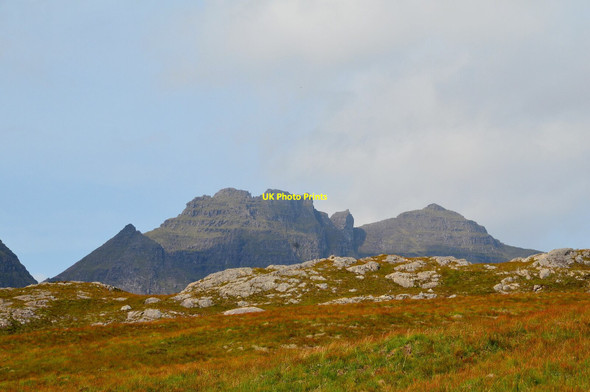 Photo 6"x4" Skyline beyond the moorland C\u00e0rn na Canaich c2021