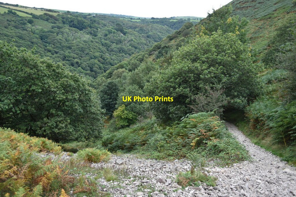 Photo 6"x4" Path descending across scree at Heddon\u00e2\u0080\u0099s Mouth Cleave Martinhoe c2021