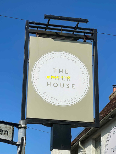Photo 6"x4" The Milk House sign Sissinghurst c2021