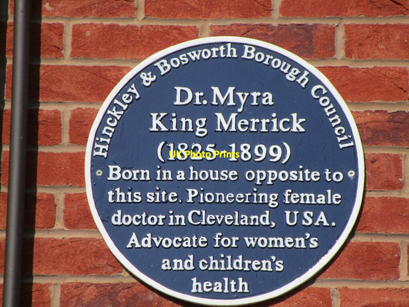 Photo 6"x4" Plaque to Dr Myra King Merrick Hinckley c2021