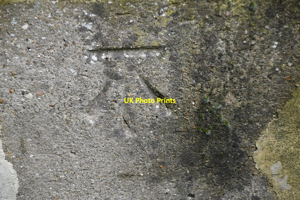 Photo 6"x4" Benchmark, Church of St Edmund West Kingsdown c2020