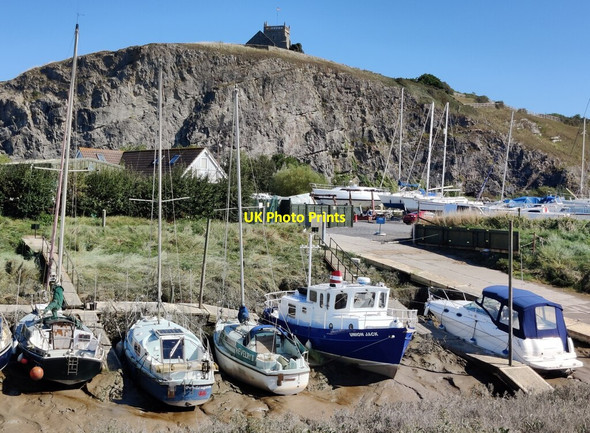Photo 6"x4" Boats near the Uphill Wharf Campsite & Marine Centre Uphill\/ST3158 c2021