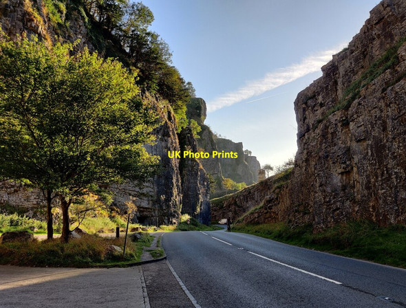 Photo 6"x4" Cliff Road in the Cheddar Gorge Bradley Cross c2021