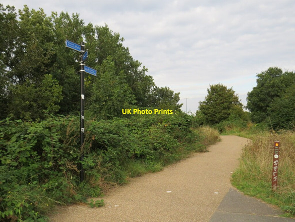 Photo 6"x4" Ridgeway path, Thamesmead Thamesmead c2021