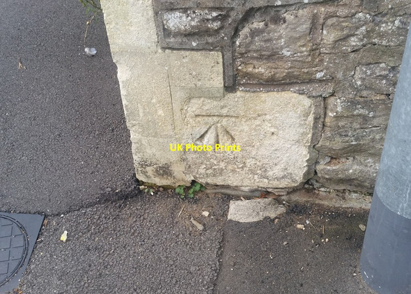 Photo 6"x4" Ordnance Survey Cut Mark Clevedon c2021