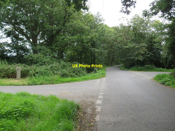 Photo 6"x4" Road junction near Lymington Lymington c2021 P1