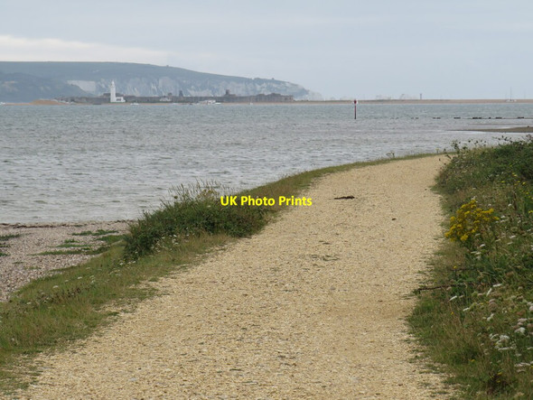 Photo 6"x4" Solent Way along the bank of The Solent, near Lymington Lower Pennington c2021