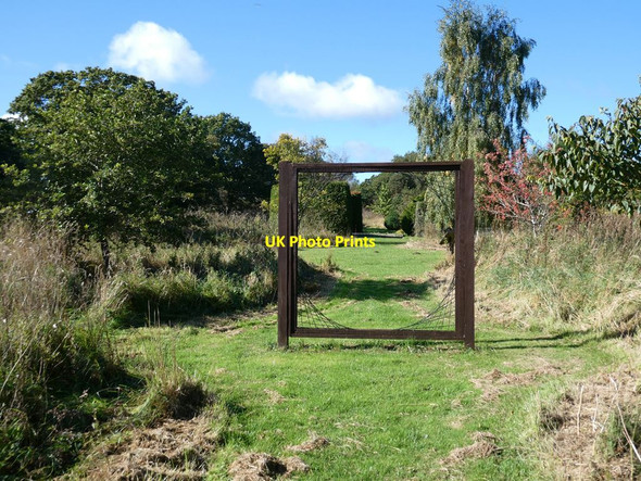 Photo 6"x4" Rope art in Longframlington Gardens Longframlington c2021