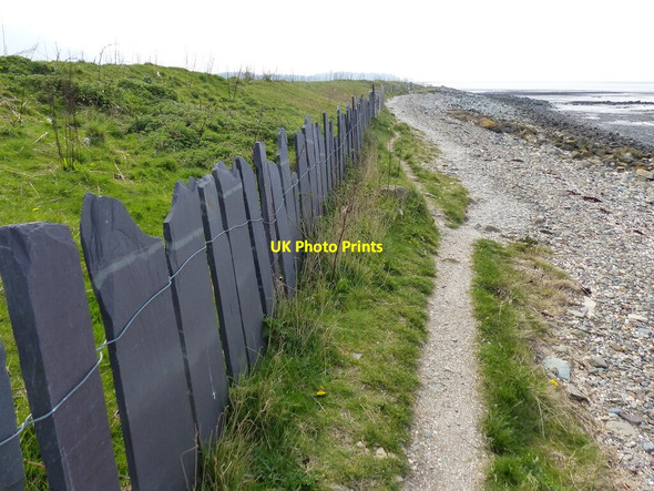 Photo 6"x4" Slate fence along the Wales Coast Path Llanfairfechan c2019