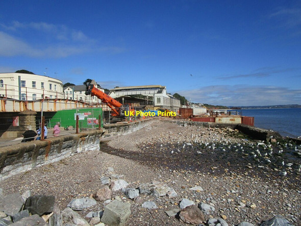 Photo 6"x4" Replacing the sea wall at Dawlish Dawlish c2021